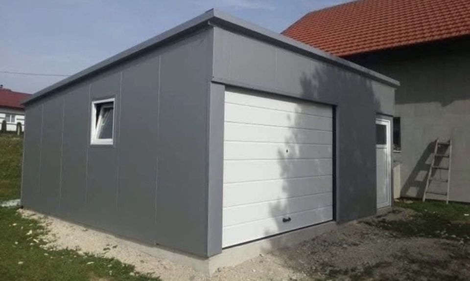 Garaje auto pe structura metalica