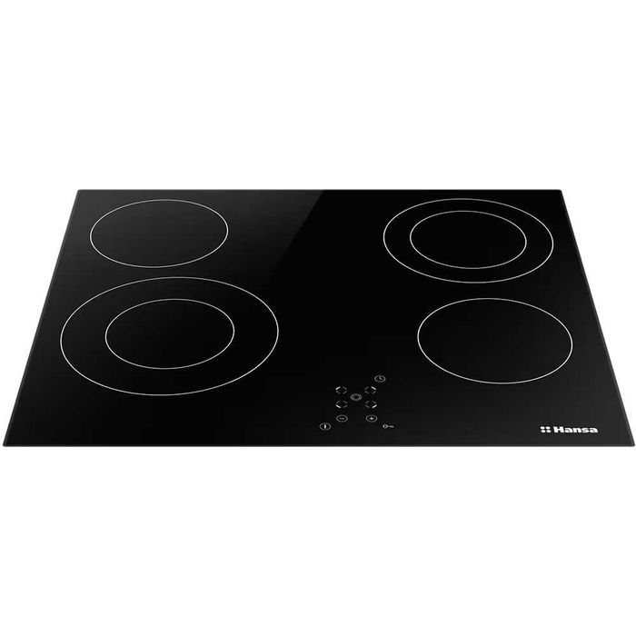 Vand plita electrica incorporabila HANSA BHC66506, Vitroceramica, 4 arzatoare, Touch Control, negru , noua