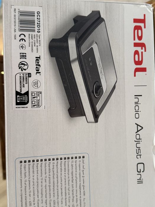 vand Gratar electric Nou TEFAL Inicio Adjust GC272D10, 2180W, functie Panini