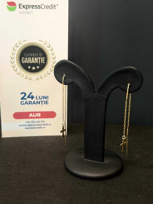 (AG51) Cercei aur 14k 1.67g b1479 - Garantie 2 ani!
