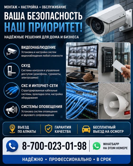 Установка видеонаблюдение