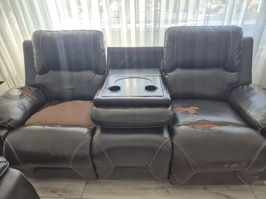 Vand set canapea  cu recliner