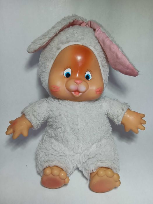 Jucarie Iepuras Aradeanca, de colectie, 35 cm, Perioada comunista RSR