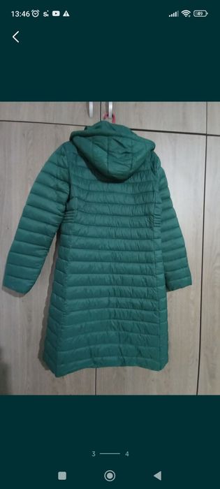 Geaca lunga verde smarald L reducere 24h livrare 5 lei