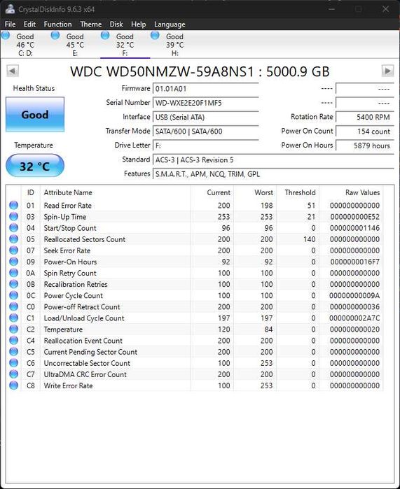 WD_BLACK 5TB P10 Game Drive 5TB Външен Твърд Диск УСБ Hard USB 3.2
