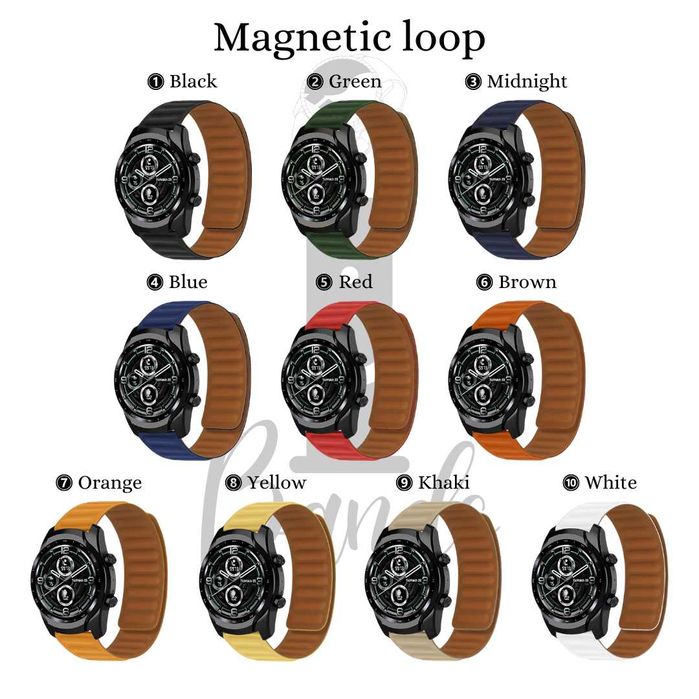 Силиконови каишки с магнит за Galaxy Watch/Huawei/Garmin/Amazfit