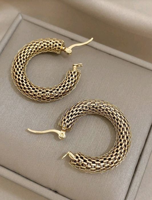 Винтажных ажурных серёг-кольцев из нержавеющей стали