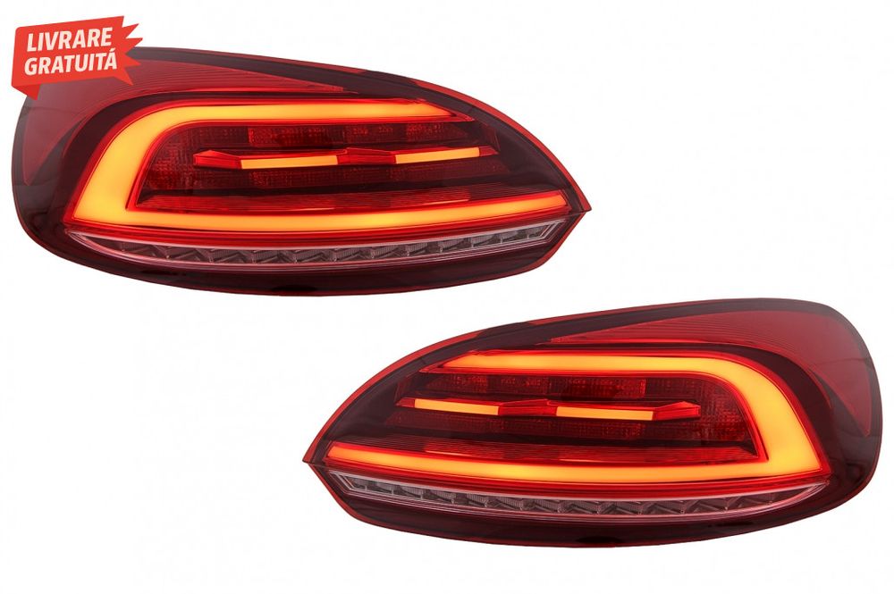 Stopuri LED VW Scirocco Hatchback 137 Mk3 (2008-2014) Rosu Semnal Dina