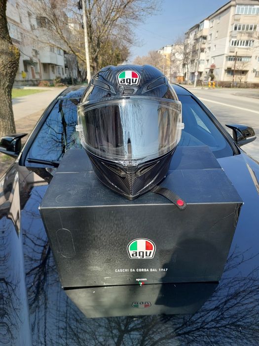 Casca AGV GP RR carbon iridium L