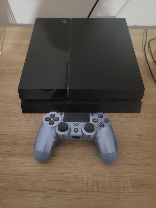 Ps 4 cu jocuri si controller albastru