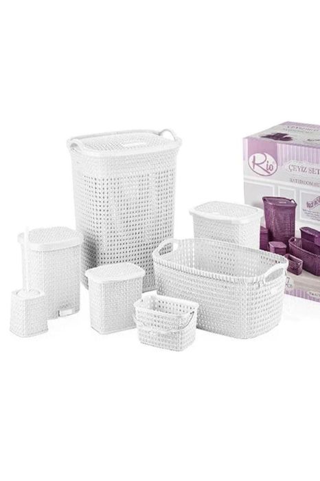 Пластиковый комплект из 7 предметов для приданого
Вязаный узор 7 шт.