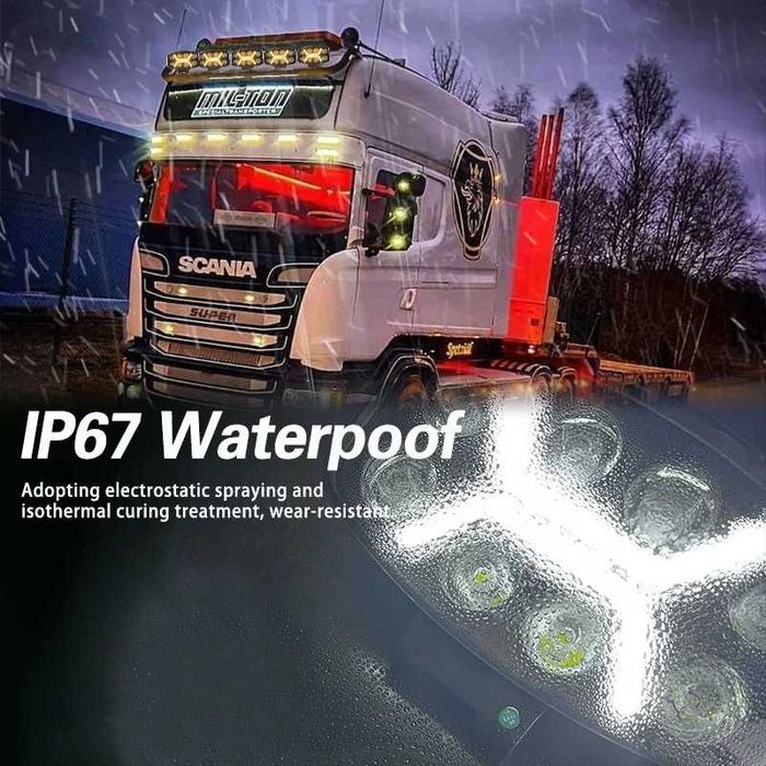 Оригинални Мощни LED Диодни Фарове Халогени за Ролбар на Камион Джип