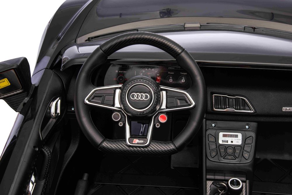 Лицензирана Акумулаторна Кола Audi R8 Premium,200W,24V,Помпещи гуми