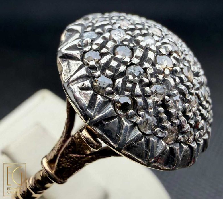 Inel din aur și argint, decorat cu diamante, sfârșitul sec. XIX