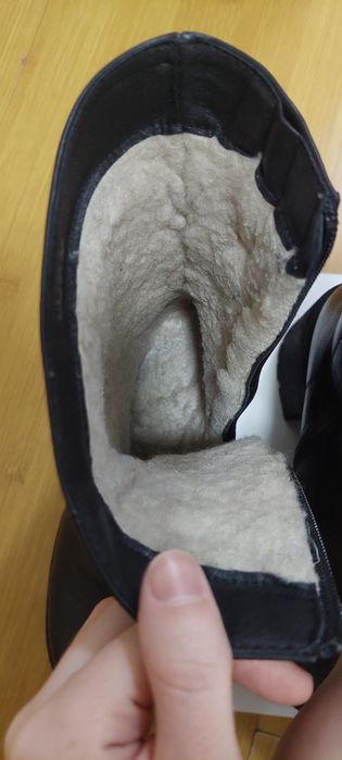 Чёрные кожаные сапоги