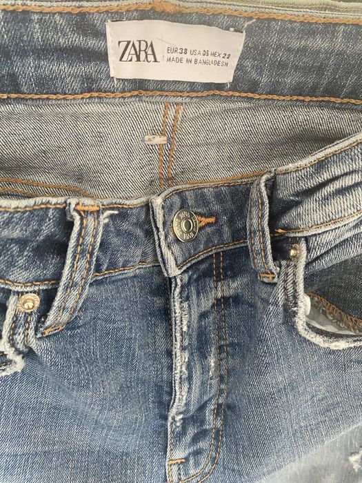 Дамски Дънки Zara висока талия