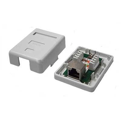 Розетка накладная RJ45, 1 порт, 5е кат.