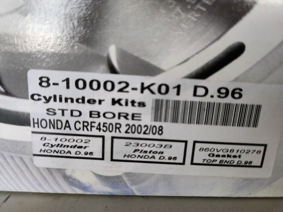 НОВ Топ Енд Ребилд Кит 2002-08 Honda CRF450R Цилиндър Бутало Гарнитури