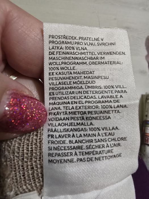 Pantaloni lana merino cu striatii