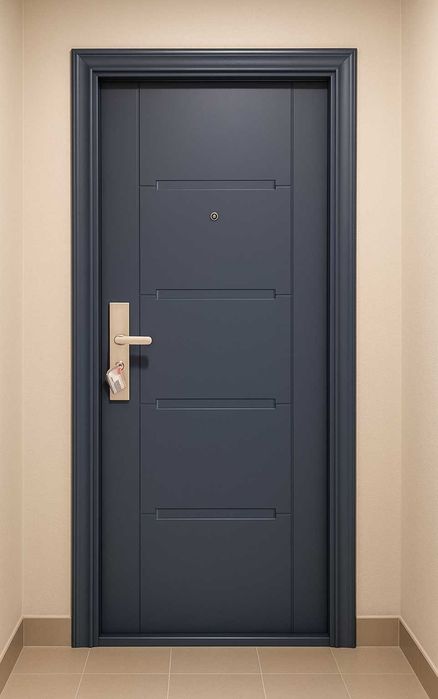 Usa Intrare Metalica Dreapta Antracit Apartament Birou SQ 205x88cm BC