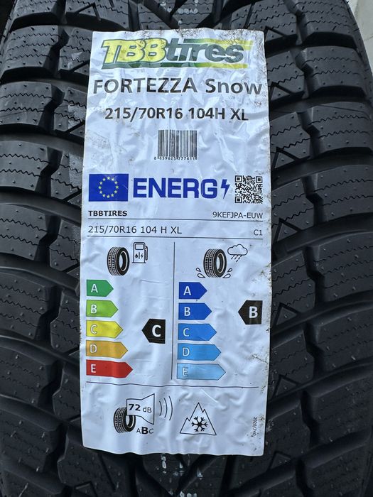 Нови Зимни Гуми TBB TIRES FORTEZZA SNOW 215/70R16 104H XL 2157016