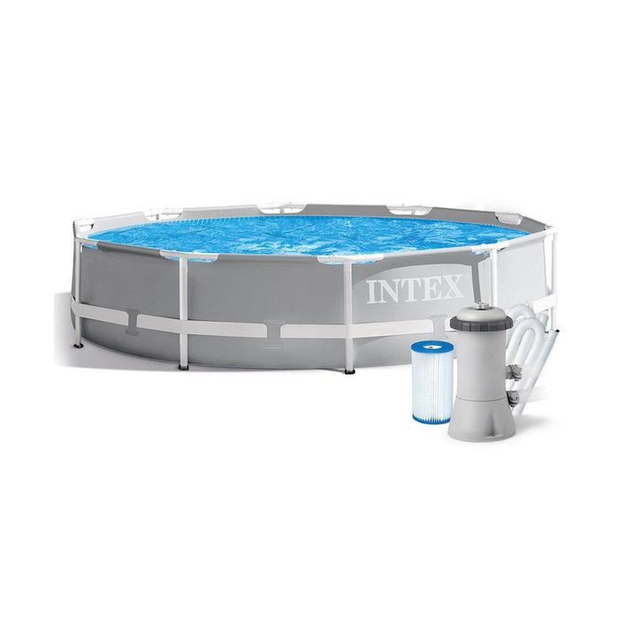 Intex бассейн 3.05х76 каркасный серий цветь 3 слой