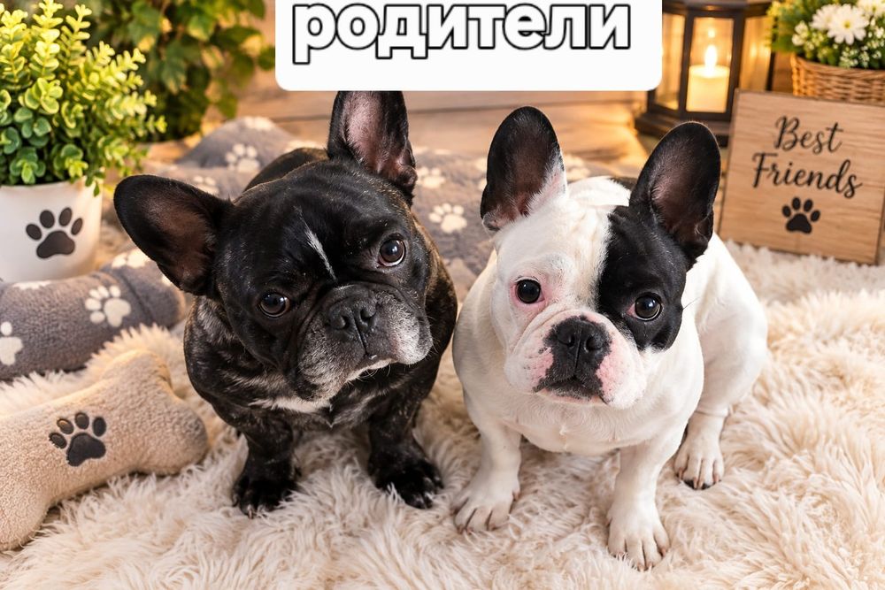 Щенки французского бульдога.