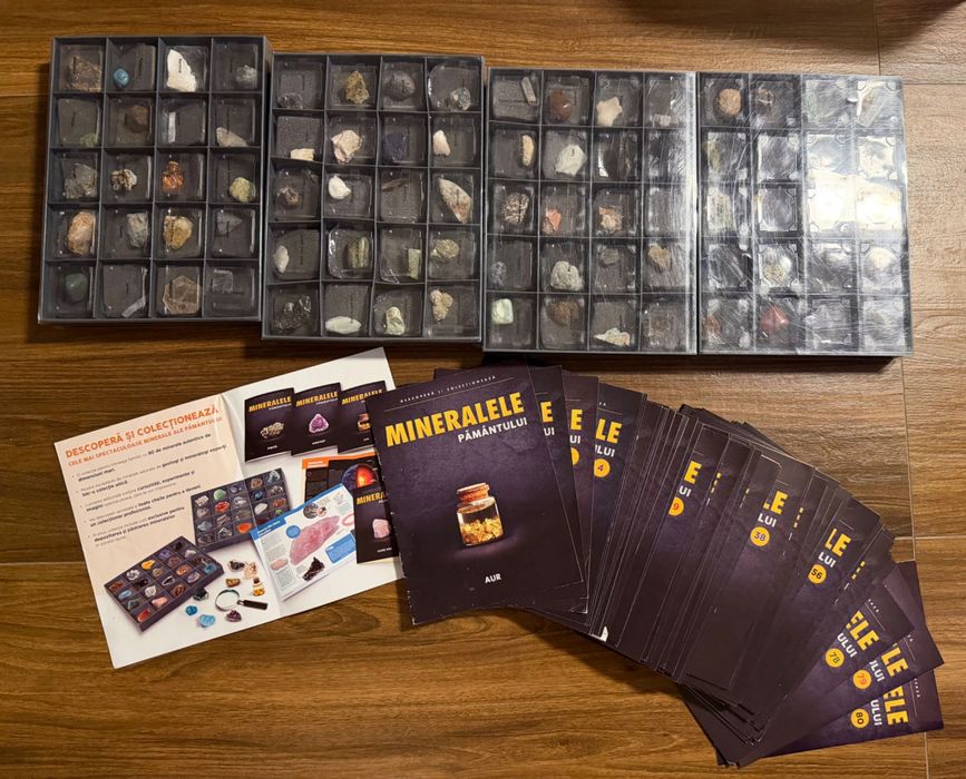 Colectia Mineralele Pamantului 80/80 completa (cutii individuale + revistele aferente)