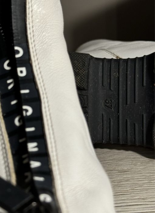 Ghete piele alba Originals