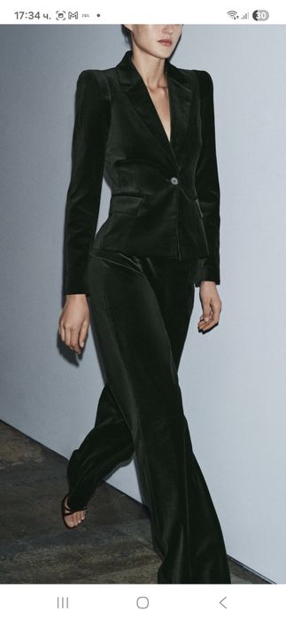 Zara Zw Collection кадифен панталон