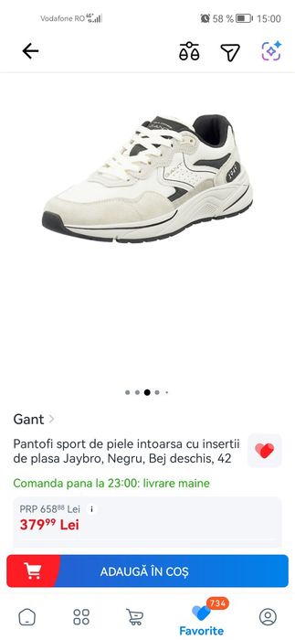 Pantofi sport GANT  de piele întoarsă