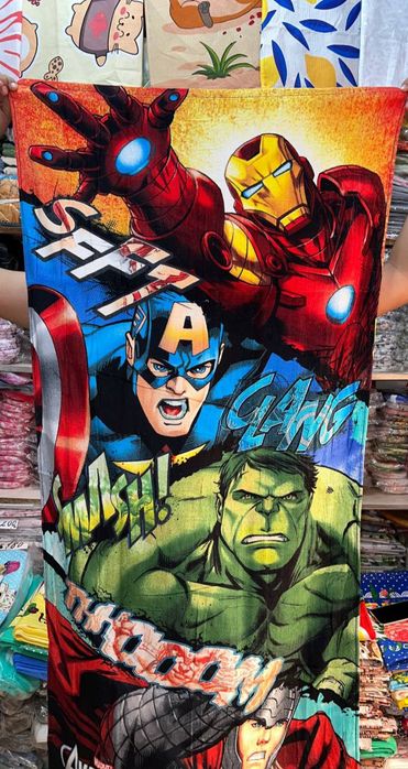 Полотенца пляжные махровые детские размер 70 на 140 см.