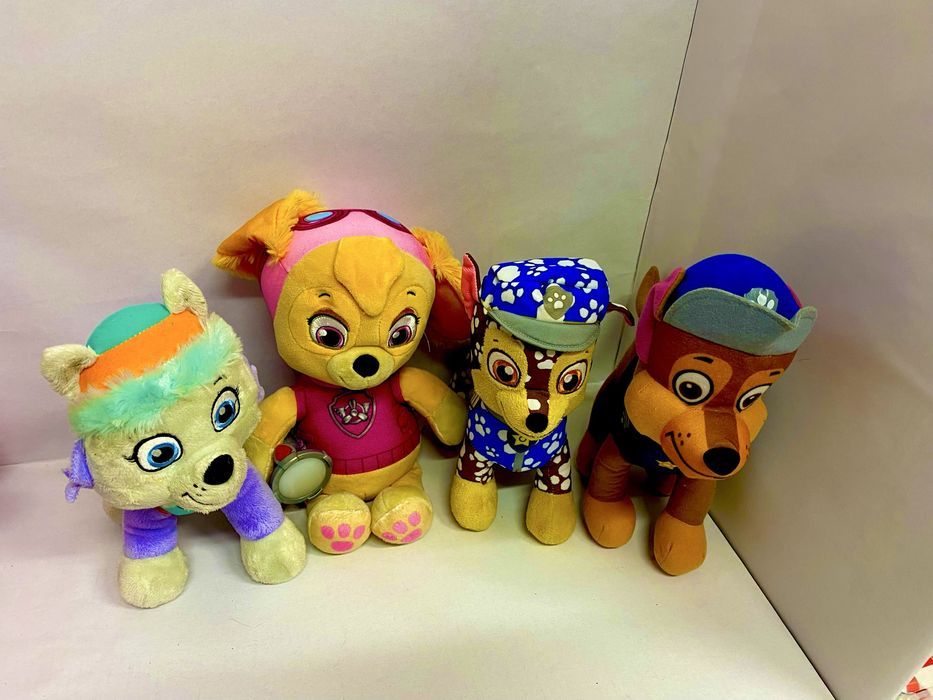 Lot 4 jucării din pluș PATRULA CĂȚELUȘILOR 30 cm NICKELODEON