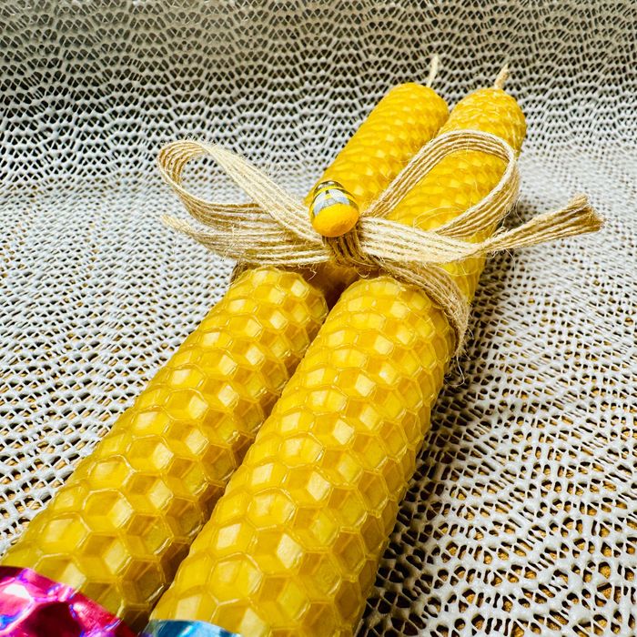 Ритуални сватбени свещи 2 броя ръчно направени