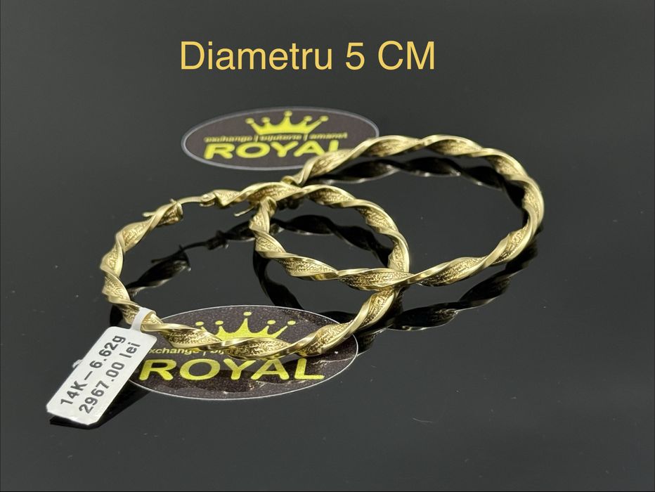 Bijuteria ROYAL : Cercei AUR 14K / 6.62 GR