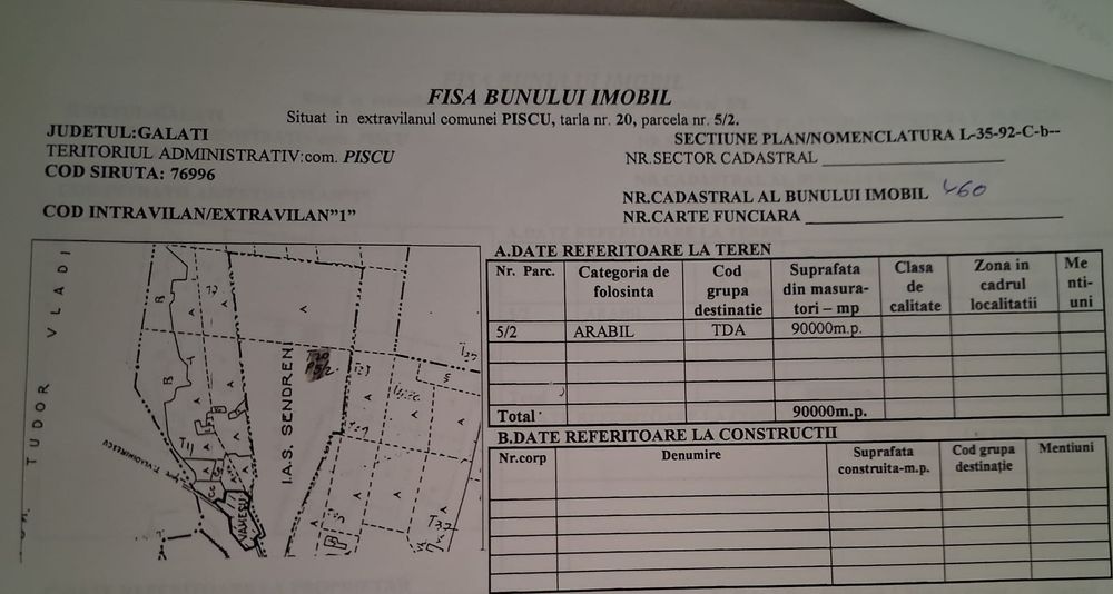 Teren agricol 14ha irigabil Piscu-Branistea