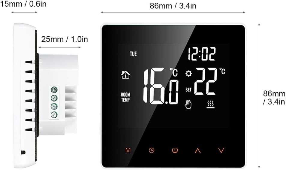 Kavolet Smart термостат за електрическо подово отопление, LCD дисплей