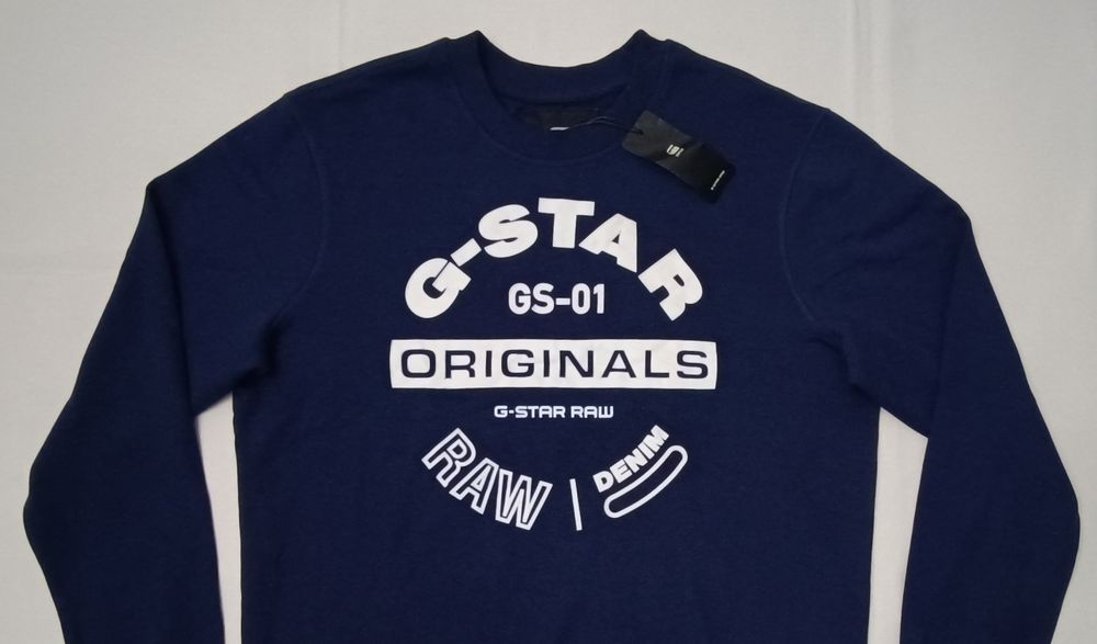 G-STAR RAW Sweatshirt оригинално горнище L памук син суичър горно