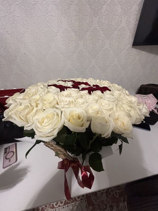 Букет роз 115 штук