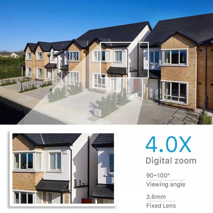 Cameră WIFI triplă de 8 MP cu sunet bidirecțional, vedere pe timp de n