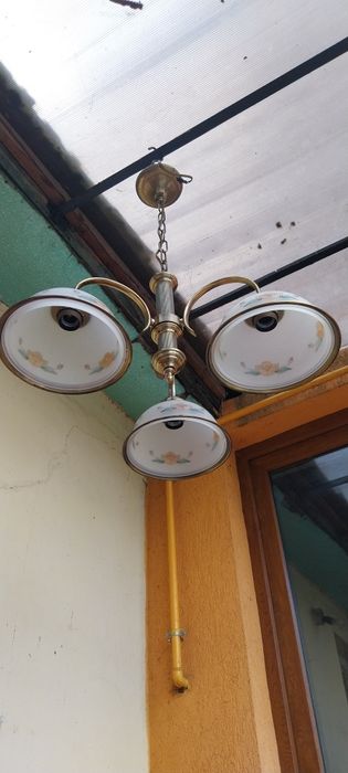 Candelabru, lustra de tavan, alamă