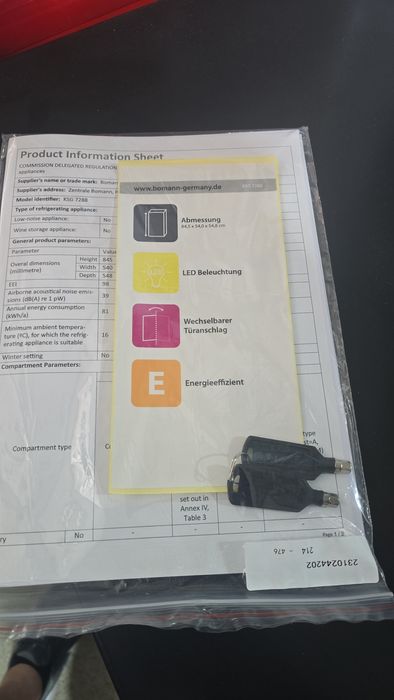 Нова малка хладилна витрина Боман/Bomann  115 литра