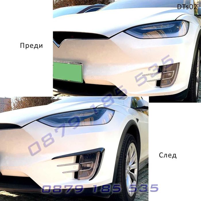Тунинг сплитер добавки предна броня Tesla Model X тесла модел х спойле