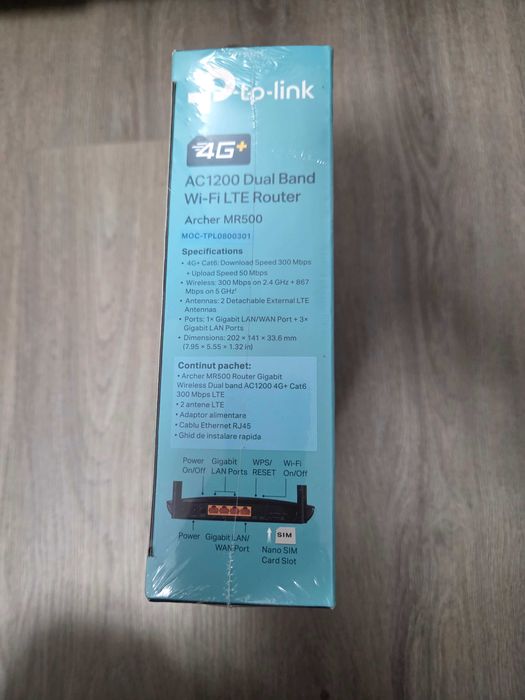 Router 4G+ Tp-link MR500 sigilat cu cartela SIM pentru internet