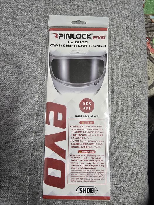 Pinlock shoei cw1, cwr1, cns1, cns3