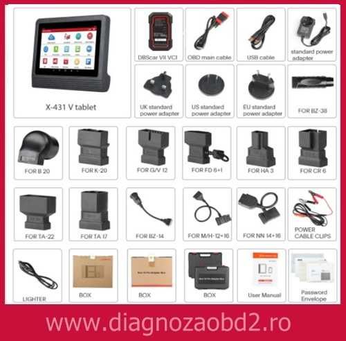 Interfata diagnoza scaner tester Launch X431 V+ tableta 10inch