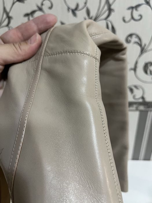 Кожанные ботфорты