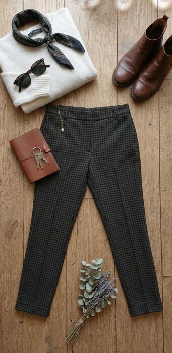 Zara панталон ситно каре (M) | Slim Fit | -15% при 2+ артикула