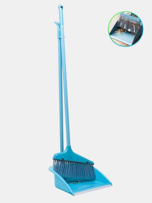 Комплект для уборки 2 в 1: веник и совок.