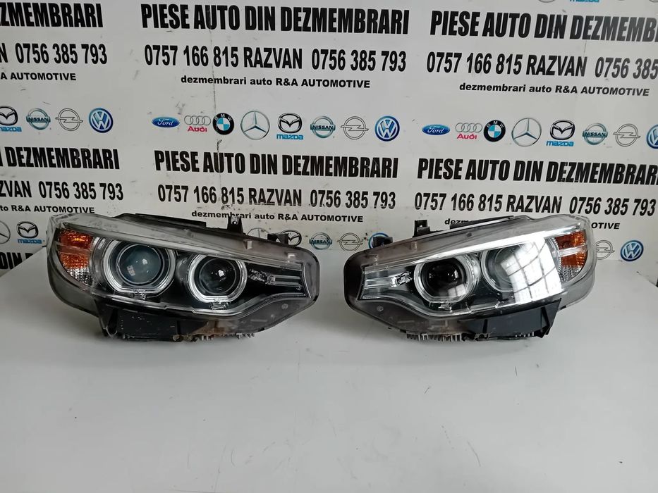 Faruri Far BMW Seria 4 LCI F32 F33 F36 Bi-Xenon LED Originale OEM 7410786 7410785 Complete